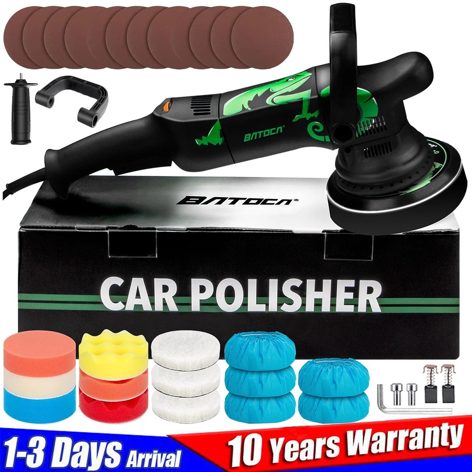 BATOCA Car Polisher Buffer Dual Action Polishing Machine DA Floor Polish Kit 6"