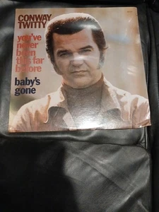 Conway Twitty "You've Never Been This Far Before / Baby's Gone" 1973 LP, Sealed - Imagen 1 de 2