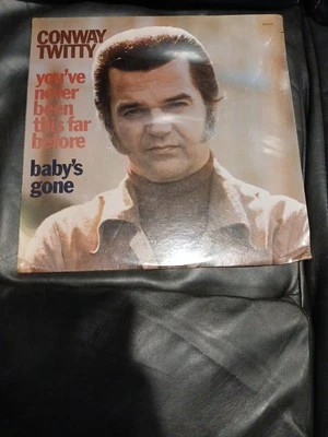 Conway Twitty "You've Never Been This Far Before / Baby's Gone" 1973 LP, Sealed - Image 1 of 2