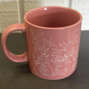 Vintage Kaffeebecher Taylor Ng San Francisco Naughty Bunny Rabbit Pink Rose Japan - Bild 1 von 14