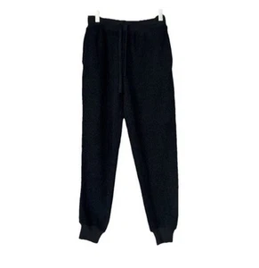 Jenni Sherpa Teddy Furry Black Sleep Lounge Warm Pajama Pants Joggers Size XS - Picture 1 of 9
