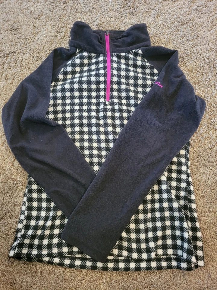 Pullover Columbia ligero polar 1/4 cremallera niñas talla 10/12 usado Foto 1 de 3