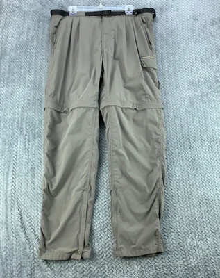 Pantalones Exofficio Para Hombre Talla Grande Gris Convertible Carga Senderismo Cinturón Exterior Foto 1 de 4
