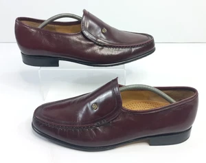 Mocassini Barker England rosso bordeaux eleganti scarpe formali UK 9,5 RRP £ 179,99 NUOVI - Foto 1 di 6