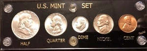 1952 Silver Mint Year Set Gem Coins Black Capital Holder - Picture 1 of 6