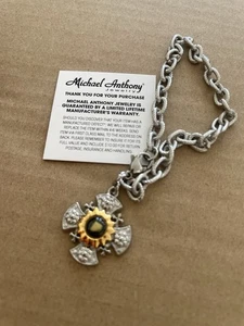 Michael Anthony cross bracelet Stainless Steel Nativity Stone - Picture 1 of 3
