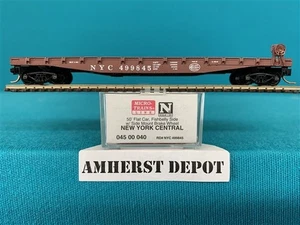 045 00 040 Micro Trains New York Central Flat Car N Scale NYC New 04500040 - Picture 1 of 1