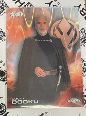 2025 Topps Chrome Star Wars #27 Count Dooku RayWave Parallel - Image 1 of 2