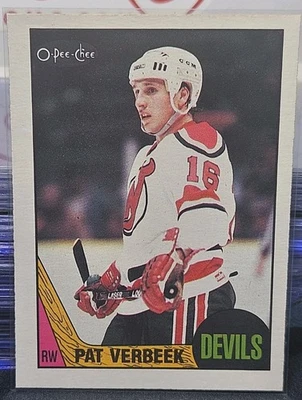 87-88 O-Pee-Chee Pat Verbeek 🚨🚨🚨 New Jersey Devils  - Image 1 of 2