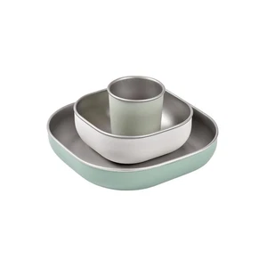 BEABA Stainless Steel Meal Set | Microwave and Oven Safe | Baby Plates Baby B... - Picture 1 of 6