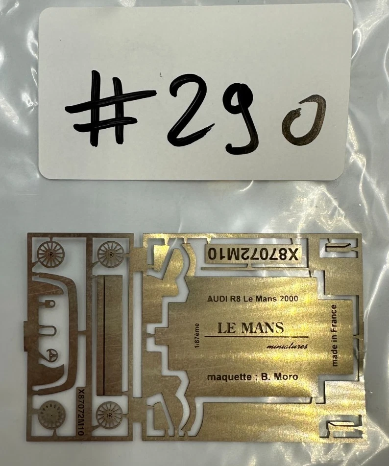 #290 - Photodecoupe pour AUDI R8 Le Mans 2000 LE MANS MINIATURES échelle 1/87 - Photo 1/1