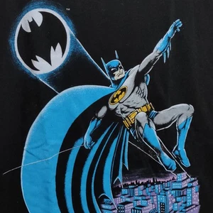 80's Vintage 1988 DC Comics Batman T-shirt Black - Picture 1 of 2