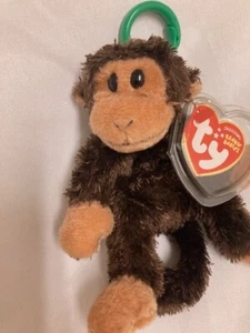 Ty Beanie Baby ❤️ SWINGER THE MONKEY 4.5" PLASTIC KEY CLIP New MWMT's - Picture 1 of 1