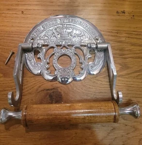 Chrome Plated Antique Style Wall Mounted THE CROWN Toilet Roll Holder - Railway - Picture 1 of 5