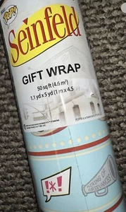Papel envolvente de regalo de Navidad Seinfeld Funko Pop 50 pies cuadrados rollo Festivus totalmente nuevo - Imagen 1 de 6