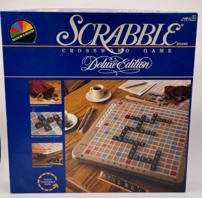 Vintage 1987 Scrabble Deluxe Turntable Edition Game Parker Brothers Complete Box - Image 1 of 4