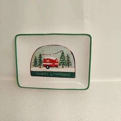 Creative Co-op © Little E Studio Winter Wonderland Camper Tea Bag Trinket Soap  - Image 1 of 4