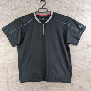 Mizuno Performance Jacket Boys Youth Extra Large Black Pullover 1/4 Zip Athletic - Picture 1 of 13