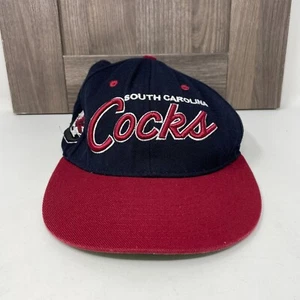 Vintage South Carolina Gamecocks Hat Cap Mens Wool Script Snapback Zephyr 90s - Picture 1 of 15