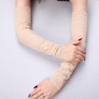 Sunscreen Fingerless Stretch Arm Warmers Sexy Glove Lace Arm Sleeve Solid Color