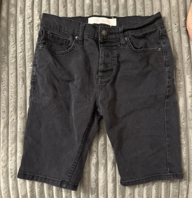 Мужские черные узкие джинсовые джинсовые шорты Topman на пуговицах подъем 8,5 дюйма, внутренний шов 10,5 дюйма 28 Вт - Изображение 1 из 4