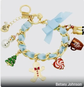 Betsey Johnson Christmas Charm Bracelet, NWT - Picture 1 of 13