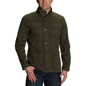 Giubbino Geox M1120J primaverile modello sahariana verde militare - Foto 1 di 2