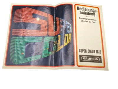 Grundig SUPER COLOR 1610 TV Istruzioni per l'uso - Immagine 1 di 3