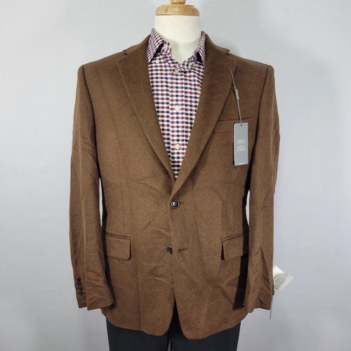 Cappotto sportivo uomo Michael Kors KIP flanella marrone seta lana cashmere marrone 42S