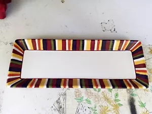 Pampered Chef Simple Additions Striped Serving Dish/Tray - Picture 1 of 7