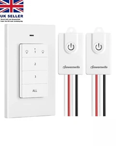 Kit de interruptor de luz inalámbrico DEWENWILS, no necesita cableado, interruptor de luz de control remoto - Imagen 1 de 19