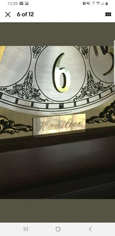 Vintage Hamilton Grandfather Clock Cherry Case Westminster Chimes Runs Cover