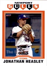 2017 Newport Gulls Choice #13 Jonathan Heasley Plano Texas TX - NM Baseball Card