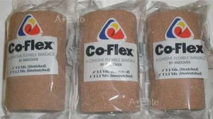 CO-FLEX 4"x5Yd Tan Flesh Cohesive Bandage Self Adherent Elastic Wrap Latex USA - Picture 1 of 5