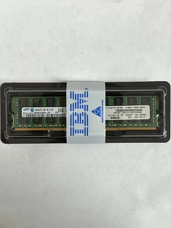IBM 16GB 46W0796 47J0253 46W0798 2RX4 DDR4 PC4-2133P ECC RAM Memory - Image 1 of 2