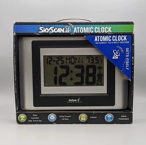 New 2012 SkyScan Atomic Clock Digital Indoor Temperature Model 84062 - Picture 1 of 7