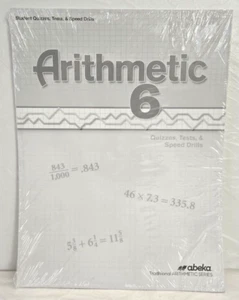Abeka Arithmetic 6 Student Quizzes, Test & Speed Drill - Picture 1 of 3