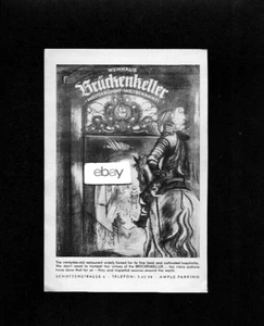 BRUKENKELLER RESTAURANT JAHRHUNDERTE ALT IN FRANKFURT, DEUTSCHLAND 1959 AD - Bild 1 von 1