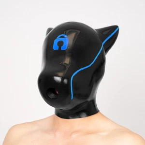 Máscara realista de silicona para perro Furrjoi IDO con agujero capucha azul cielo M - Imagen 1 de 4