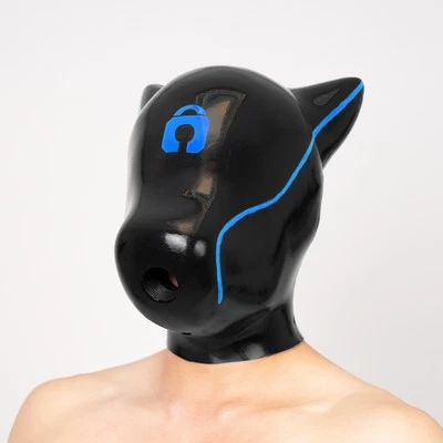Furrjoi IDO Silicone Realistic Dog Mask with Hole Role Play Hood Sky Blue M - Image 1 of 4