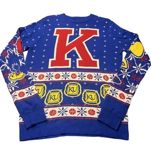 Kansas Jayhawks Pullover Herren Medium NCAA Basketball National Champions Ugly Xmas - Bild 1 von 18