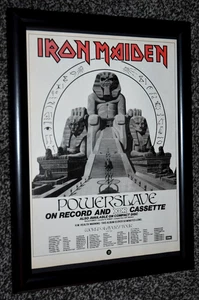 IRON MAIDEN band A4 FRAMED powerslave 1984 ALBUM original ART music poster - Picture 1 of 1