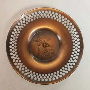 Chataku Japanisch Graviert Design Kupfer Metall Tee Untertassen 4,5" 5er Set - Bild 1 von 16