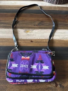 Cartera de lana negra púrpura amarillo púrpura - Imagen 1 de 10