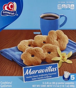 Gamesa Maravillas Vanilla Flavored Cookies 17.2 oz - 5 Packs - Picture 1 of 1