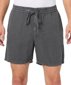 John Varvatos Mens Daryl 6.5" Linen Blend Drawstring Shorts 33 Seal Grey - NWT - Picture 1 of 4