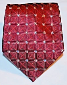 TASSO ELBA - 100% Silk Hand Made Neck Tie - Burgandy - Picture 1 of 3