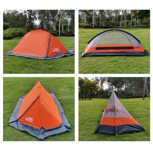 Camppal 1 Person Single Lightweight Backpacking Tent Solo -MT051 Orange G0 - Picture 1 of 9