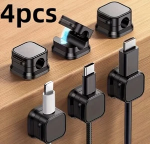 4 x Magnetic Charger Cable Holders Phone Tablet iPad Stand - Premium UK Stock - Picture 1 of 7