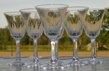 Villeroy et Boch - Service de 6 verres à vin cuit en cristal gravé, ca 1950